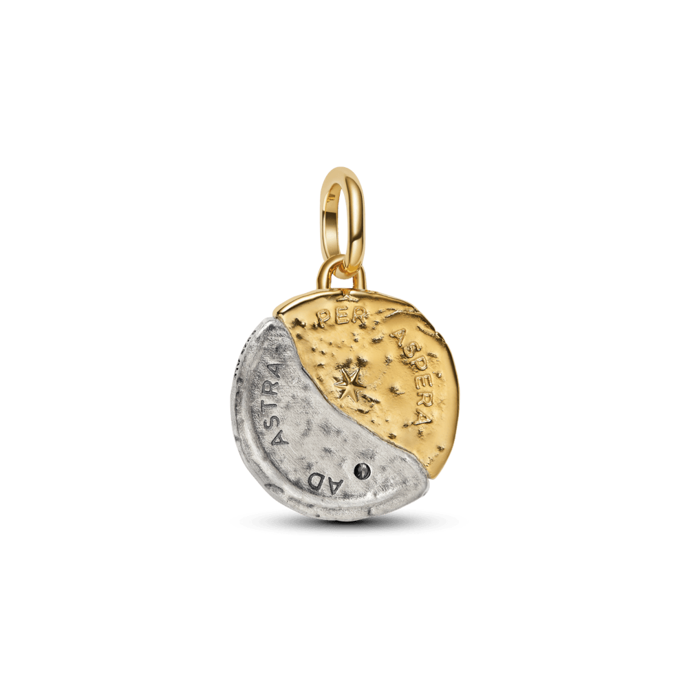Charm Medalhão Sol e Lua Dois Tons [ENCOMENDA]