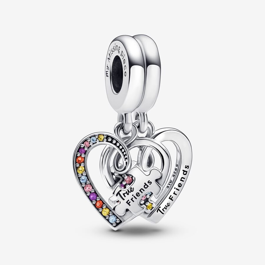 Charm Amizade Dois Coracoes [ENCOMENDA]