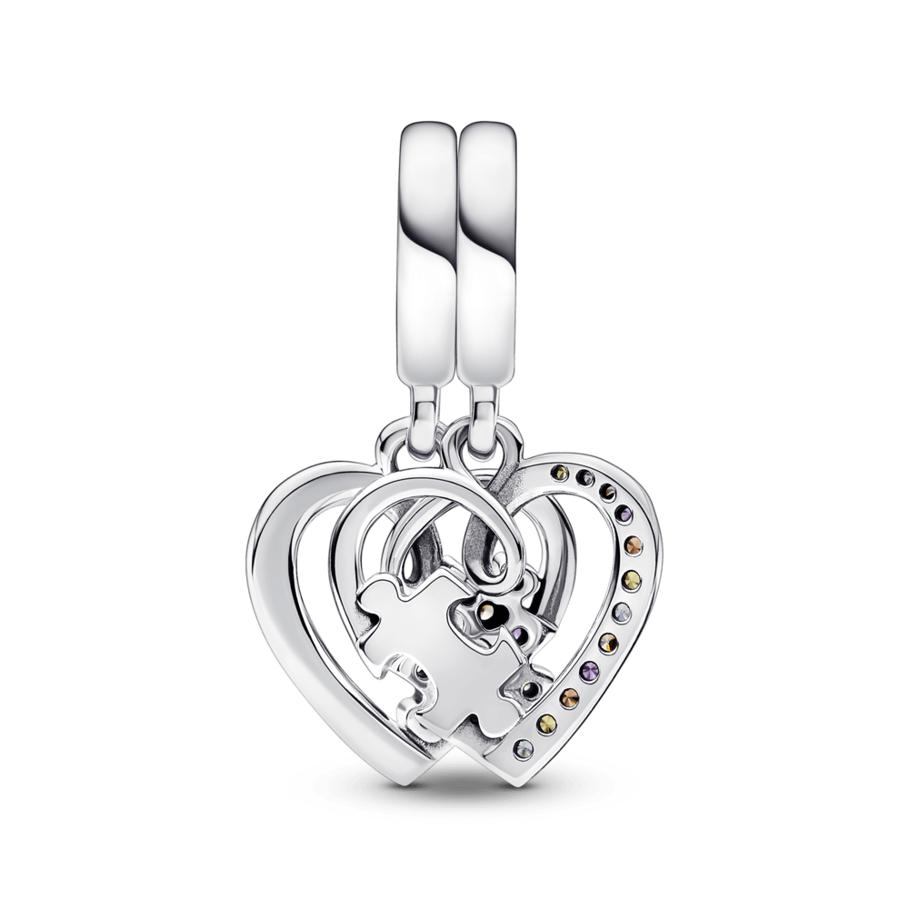 Charm Amizade Dois Coracoes [ENCOMENDA]