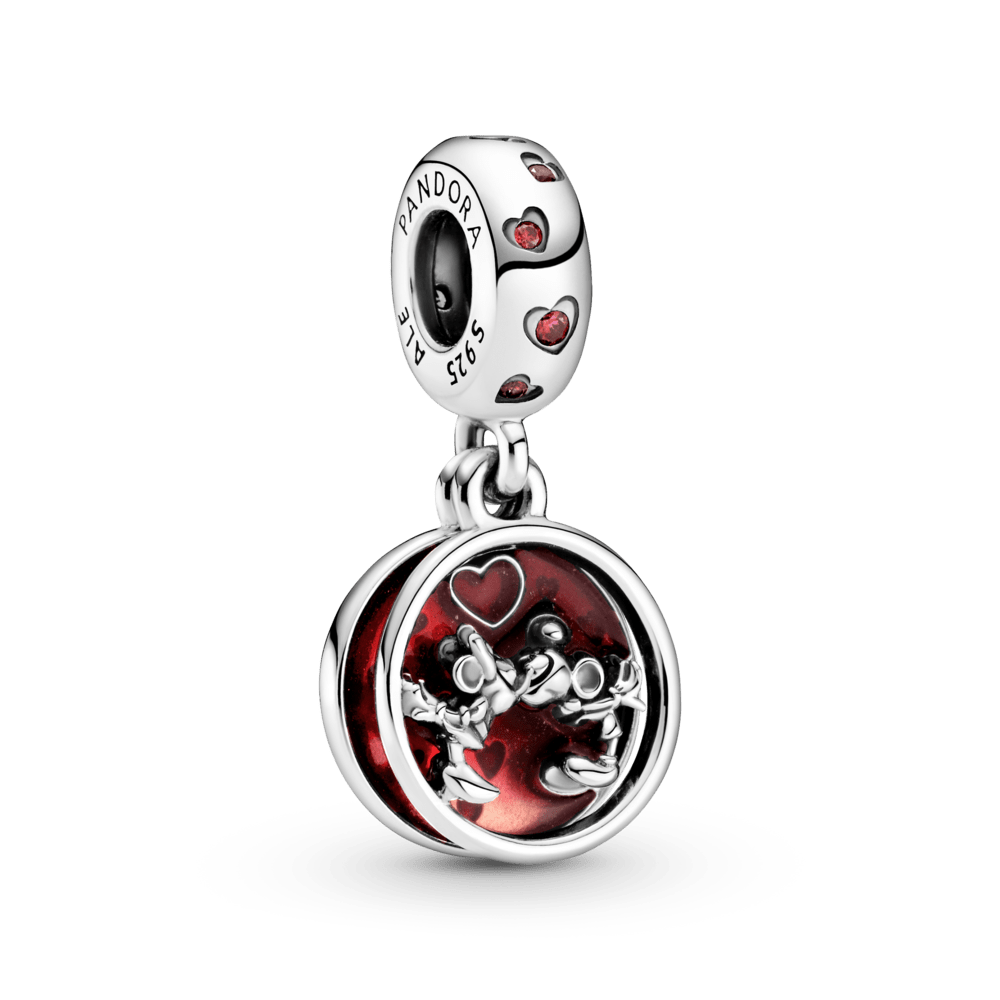 Charm Pendente Mickey E Minnie Mouse Beijos