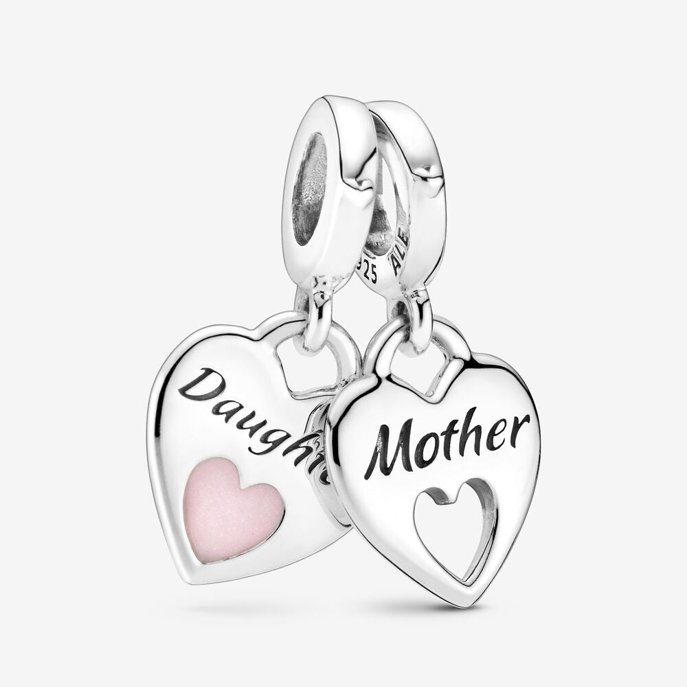 Charm Coração Duplo Mãe e Filha [ENCOMENDA]