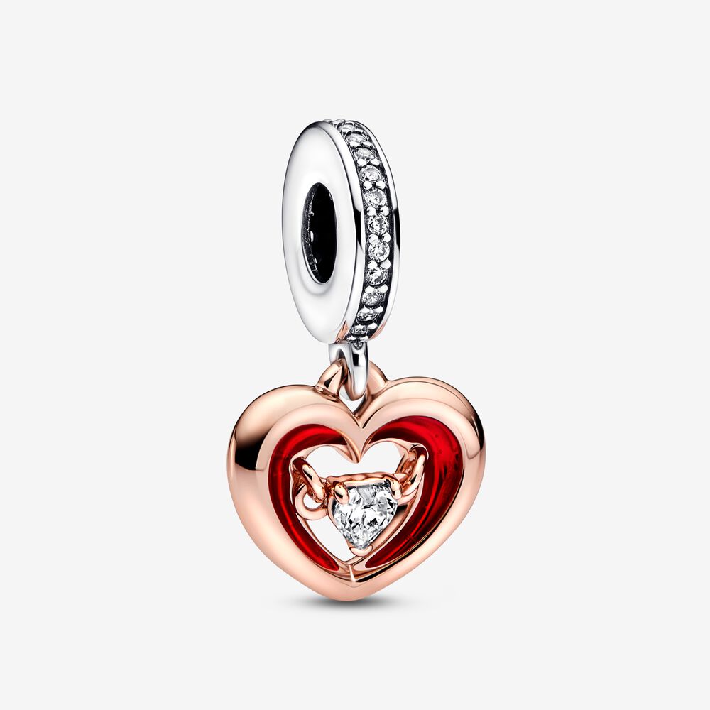 Charm Coração Radiante de Dois Tons [ENCOMENDA]