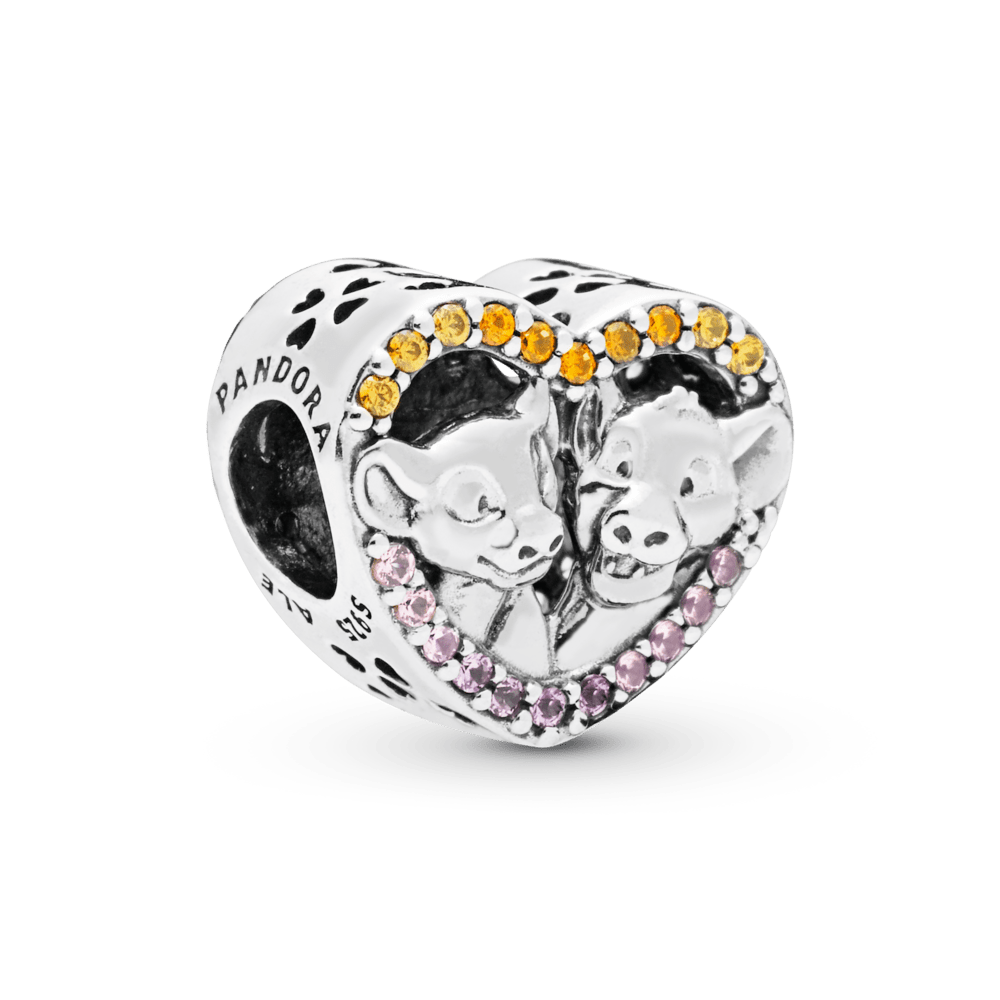 Charm Coração Simba e Nala - Rei Leao [ENCOMENDA]