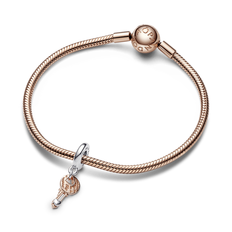 Charm De Coração Deslizante E Chave [ENCOMENDA]