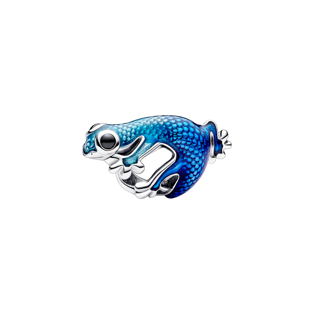 Charm Gecko Azul Metalico