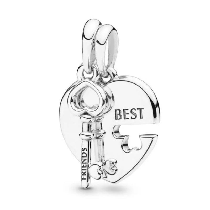 Charm Melhores Amigos Coração e Chave [ENCOMENDA]