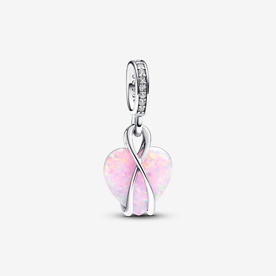 Charm Opalescente Coração de Mãe [ENCOMENDA]