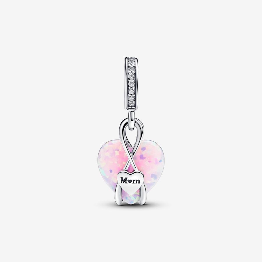 Charm Opalescente Coração de Mãe [ENCOMENDA]
