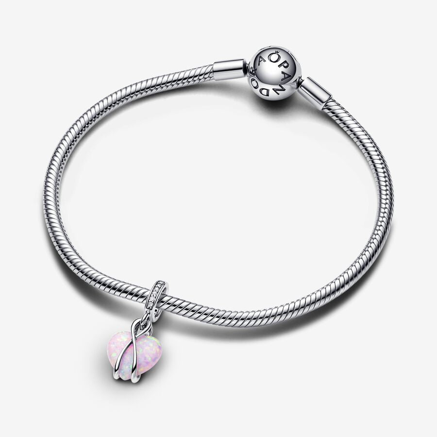 Charm Opalescente Coração de Mãe [ENCOMENDA]