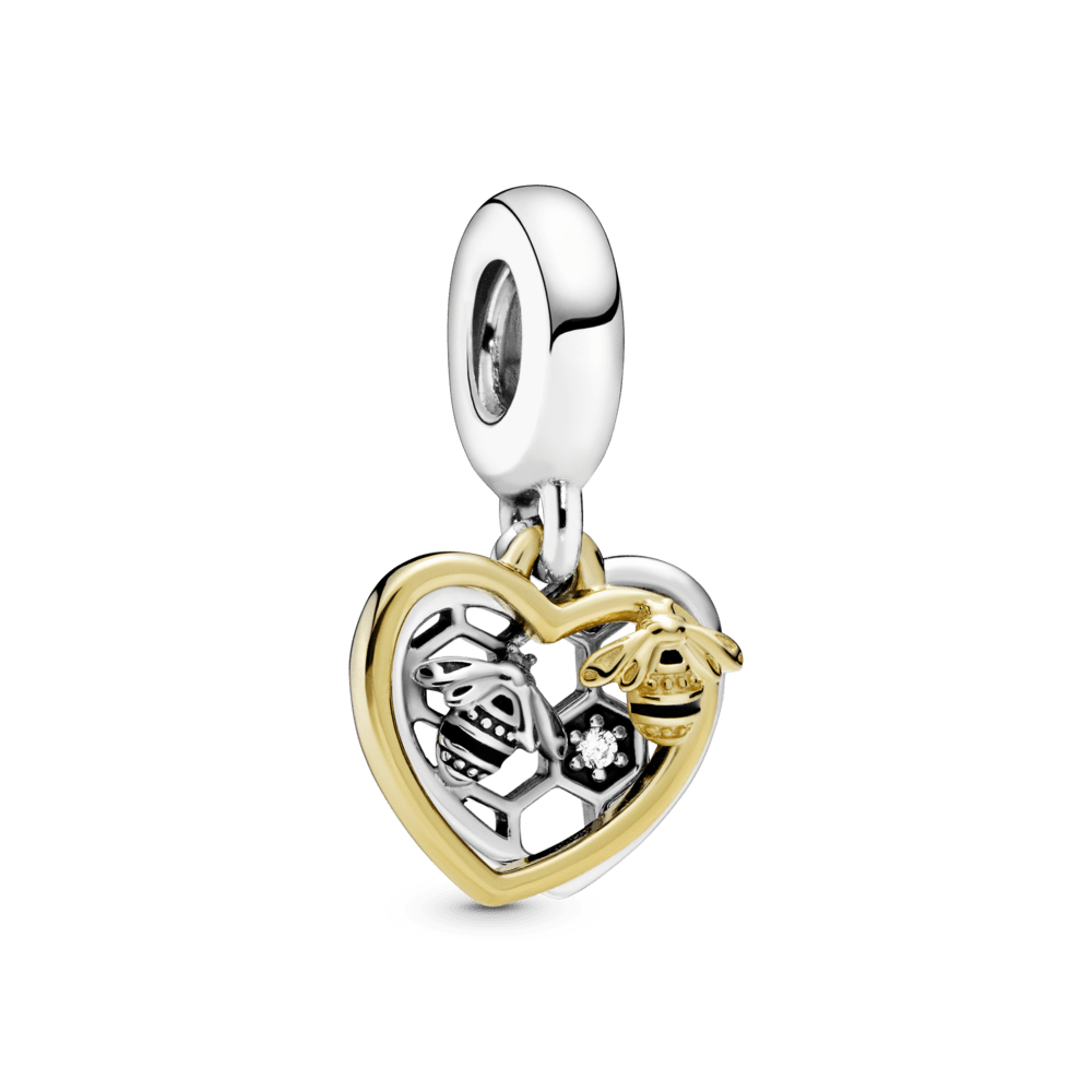 Charm Pendente Abelhas e Coração [ENCOMENDA]