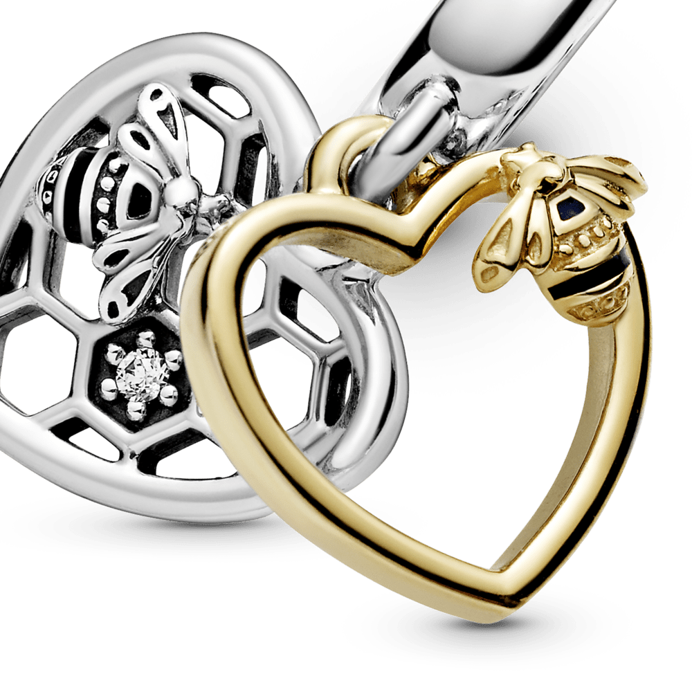 Charm Pendente Abelhas e Coração [ENCOMENDA]