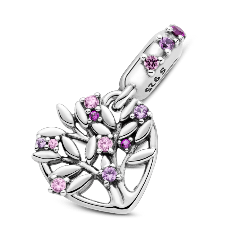 Charm Pendente de Coração e Árvore [ENCOMENDA]