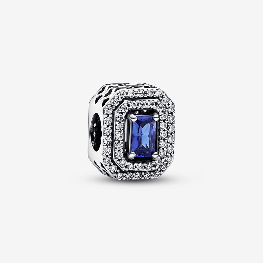 Charm Retangular Azul Cintilante [ENCOMENDA]