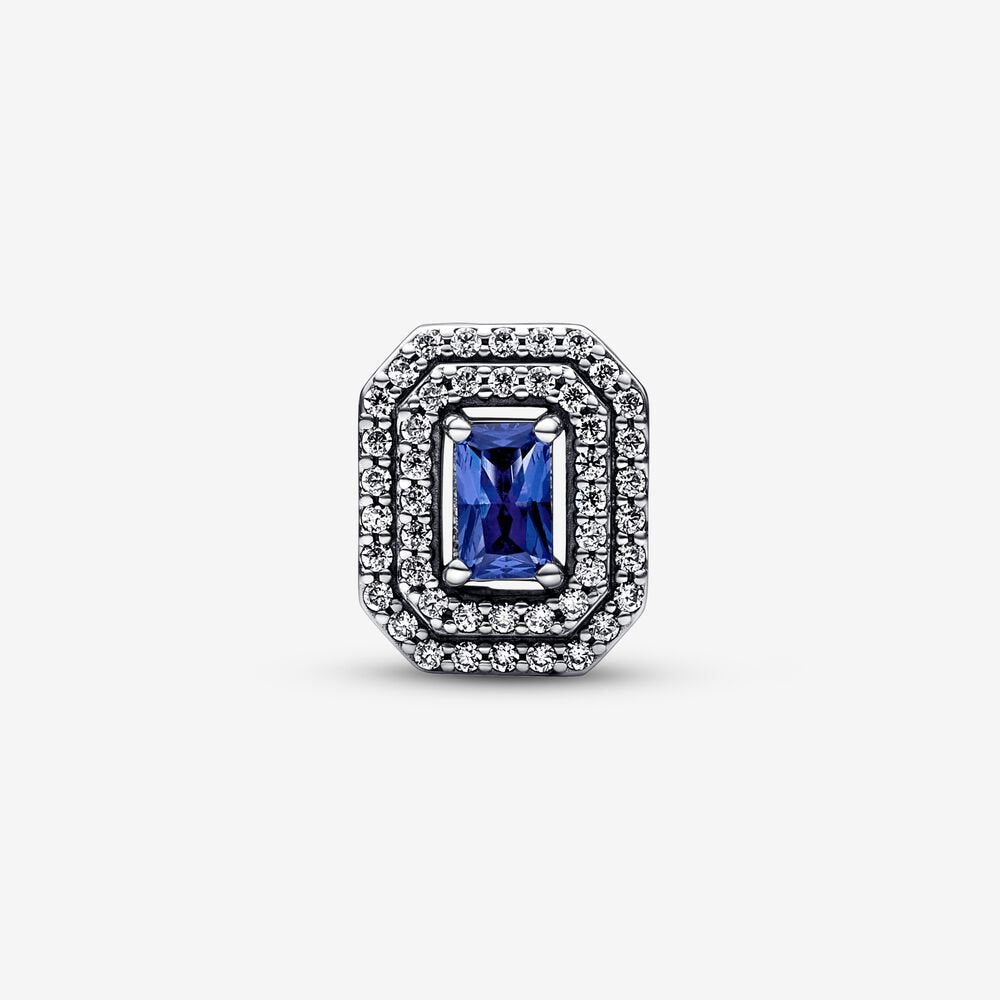 Charm Retangular Azul Cintilante [ENCOMENDA]