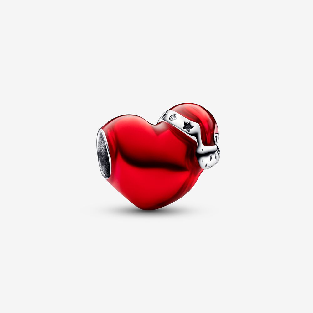 Charme de Natal Coração Vermelho Metálico [ENCOMENDA]