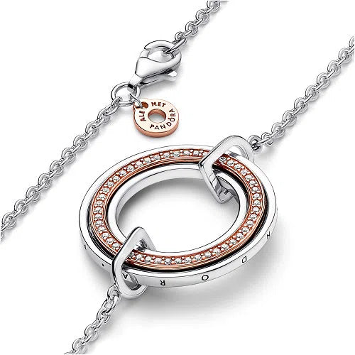 Colar Signature Dois Tons Logo Pave [ENCOMENDA]