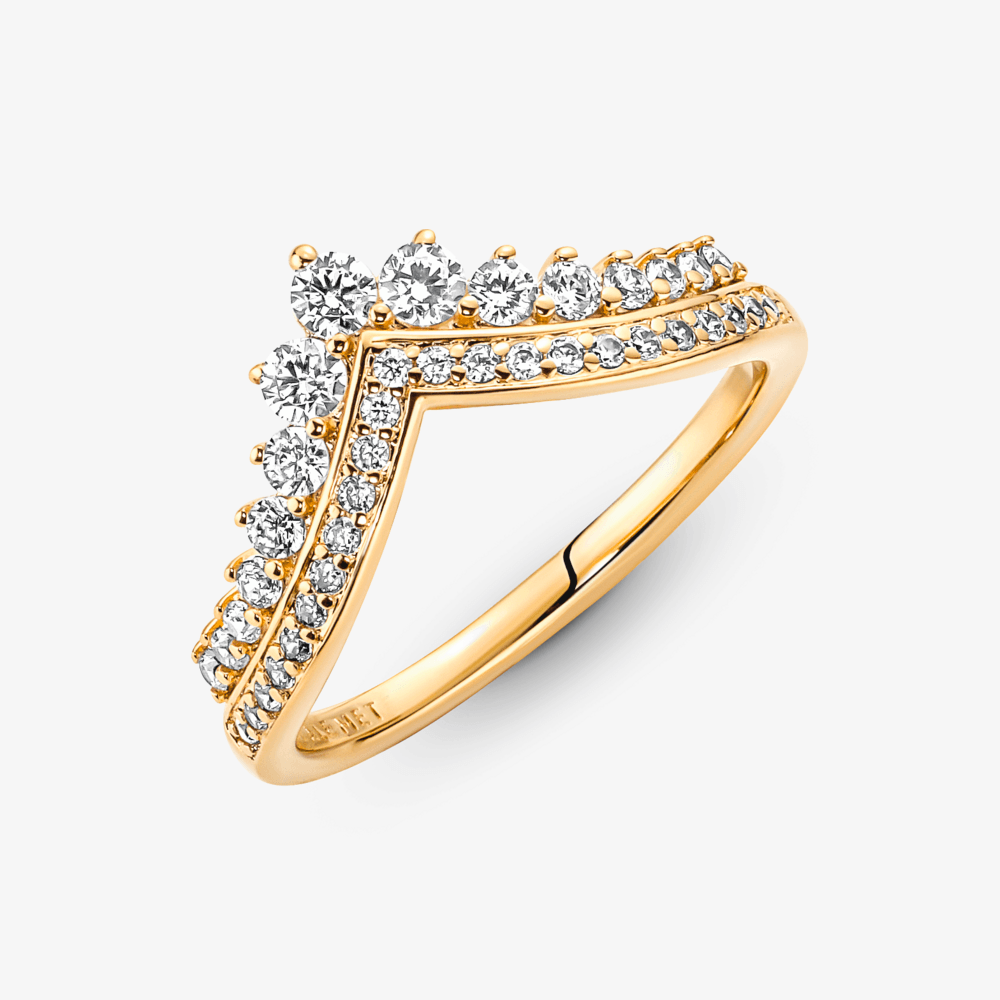 Anel Chevron Tiara Brilhante Dourado [ENCOMENDA]