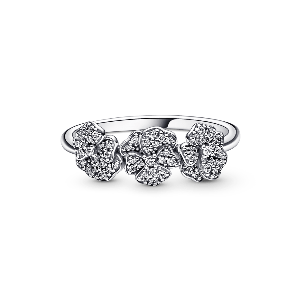 Anel Tres Flores Amor Perfeito [ENCOMENDA]