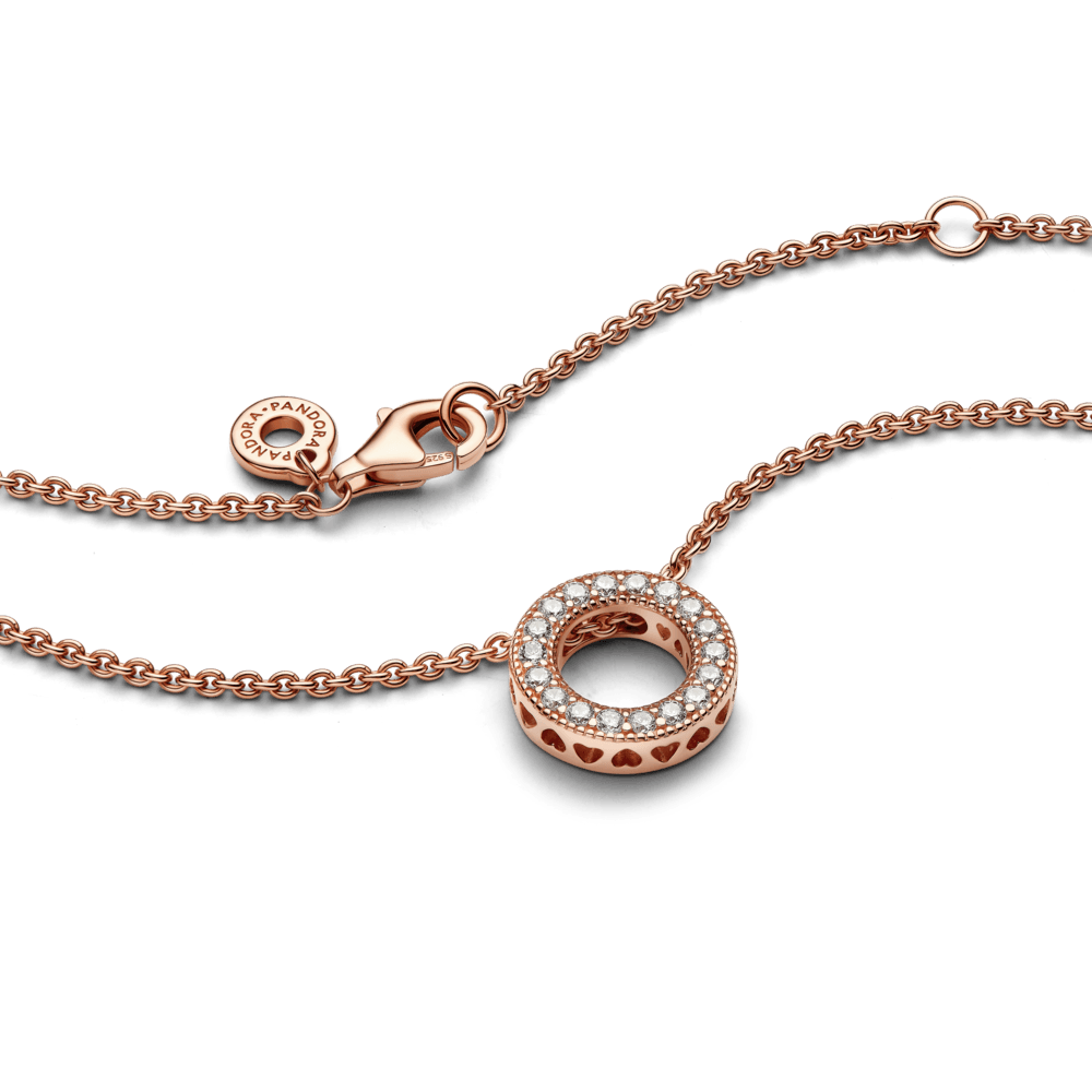 Colar Pandora Rose Circulo Brilhante