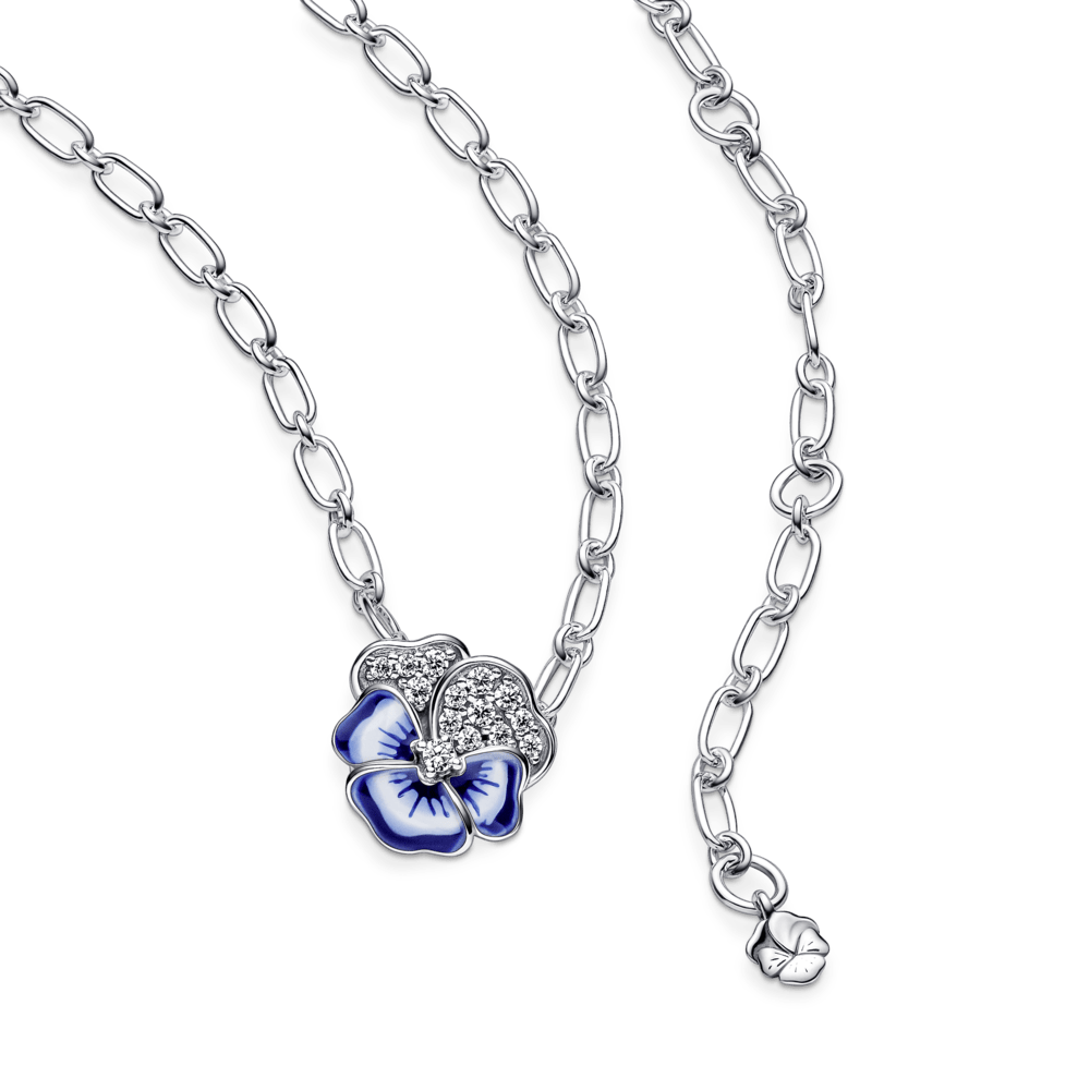 Colar Amor-Perfeito Azul [ENCOMENDA]