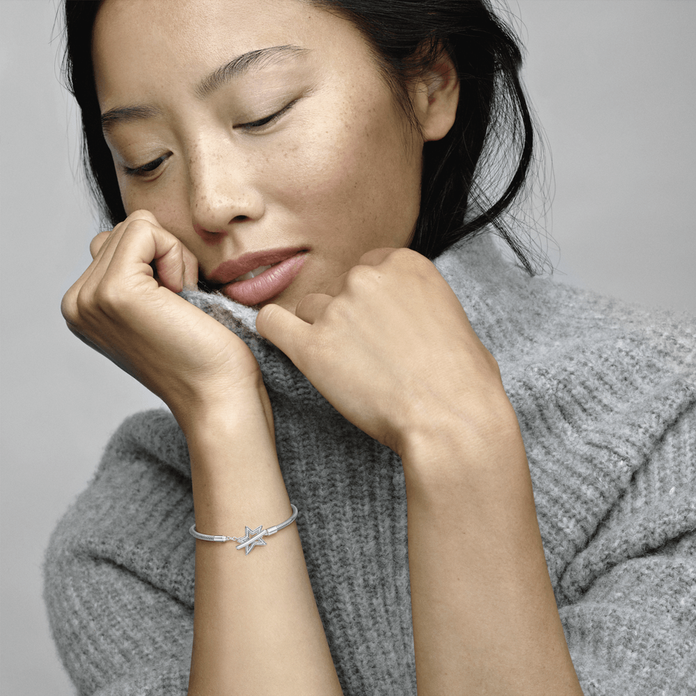 Bracelete Pandora Moments Estrela Assimetrica