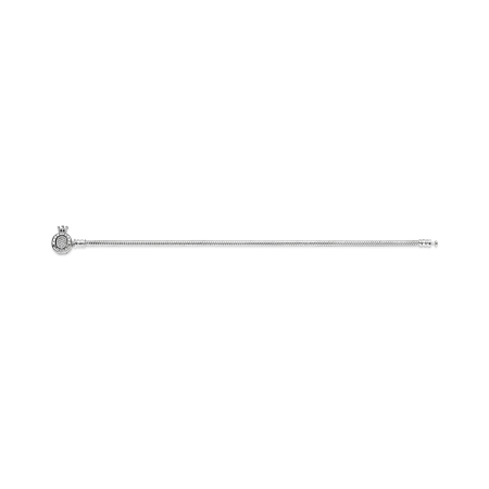 Bracelete de Prata com Fecho O Coroado em Pavé
