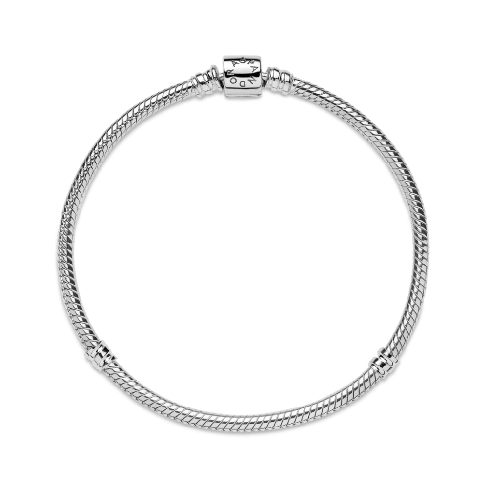Bracelete de Prata Celebração com Fecho Barril