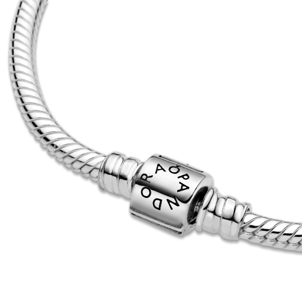 Bracelete de Prata Celebração com Fecho Barril