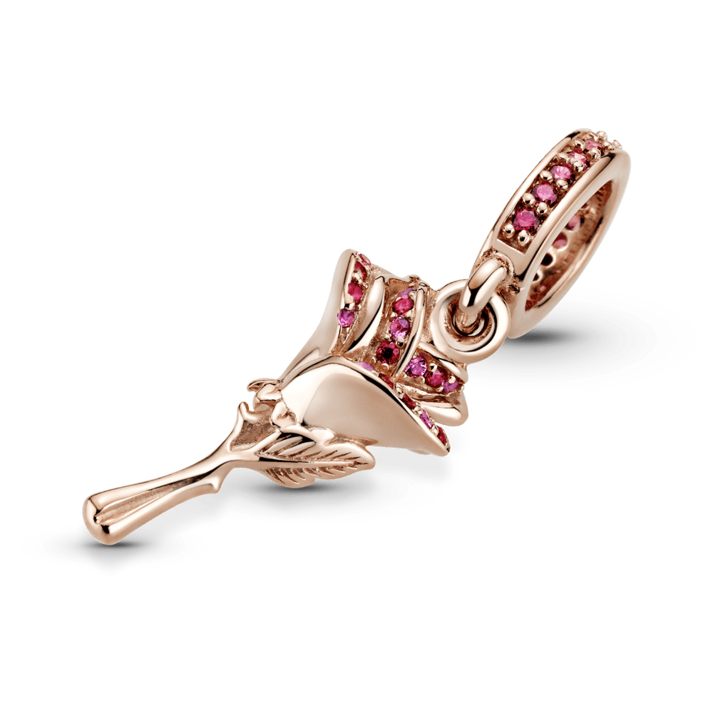 Charm Pendente Flor Rose [ENCOMENDA]
