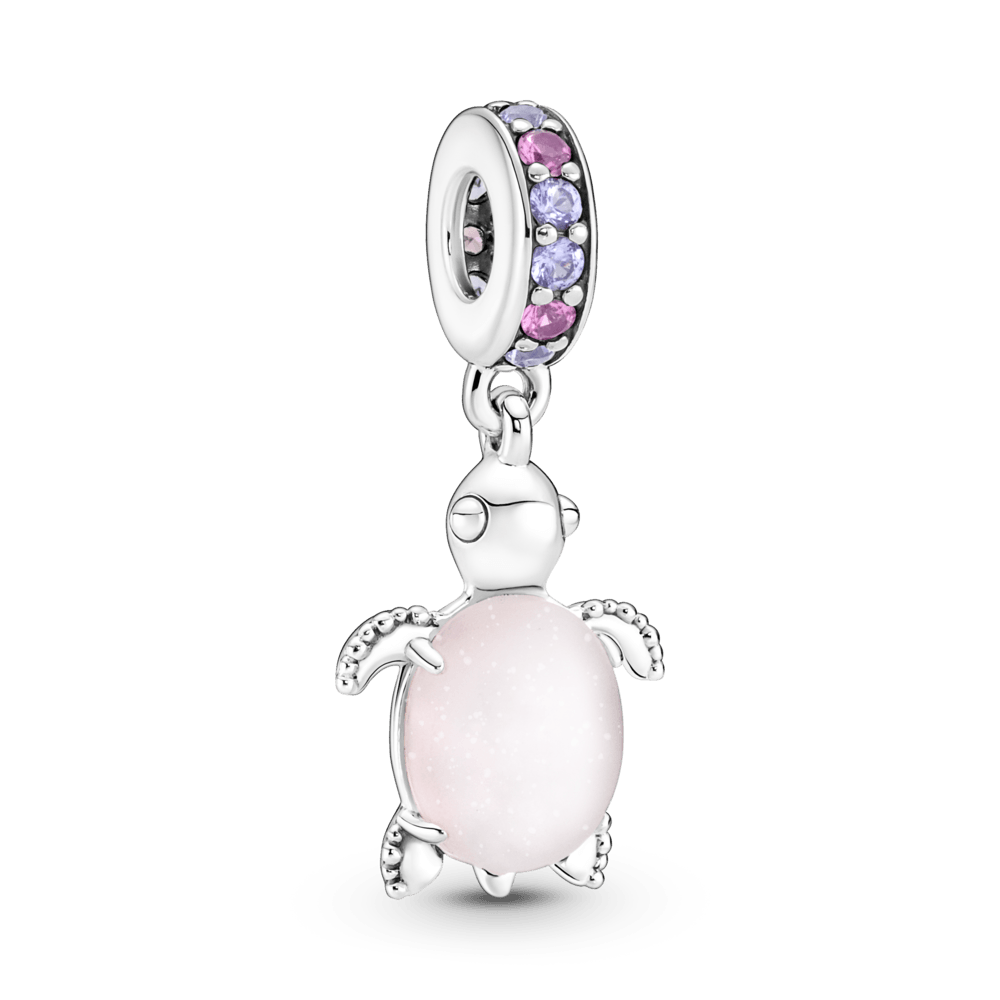 Charm Pendente Tartaruga Marinha Rosa