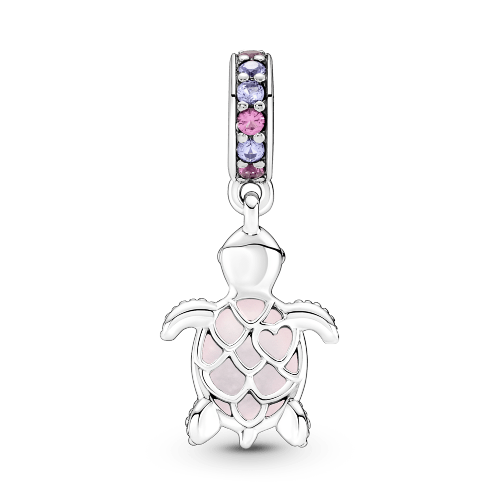 Charm Pendente Tartaruga Marinha Rosa