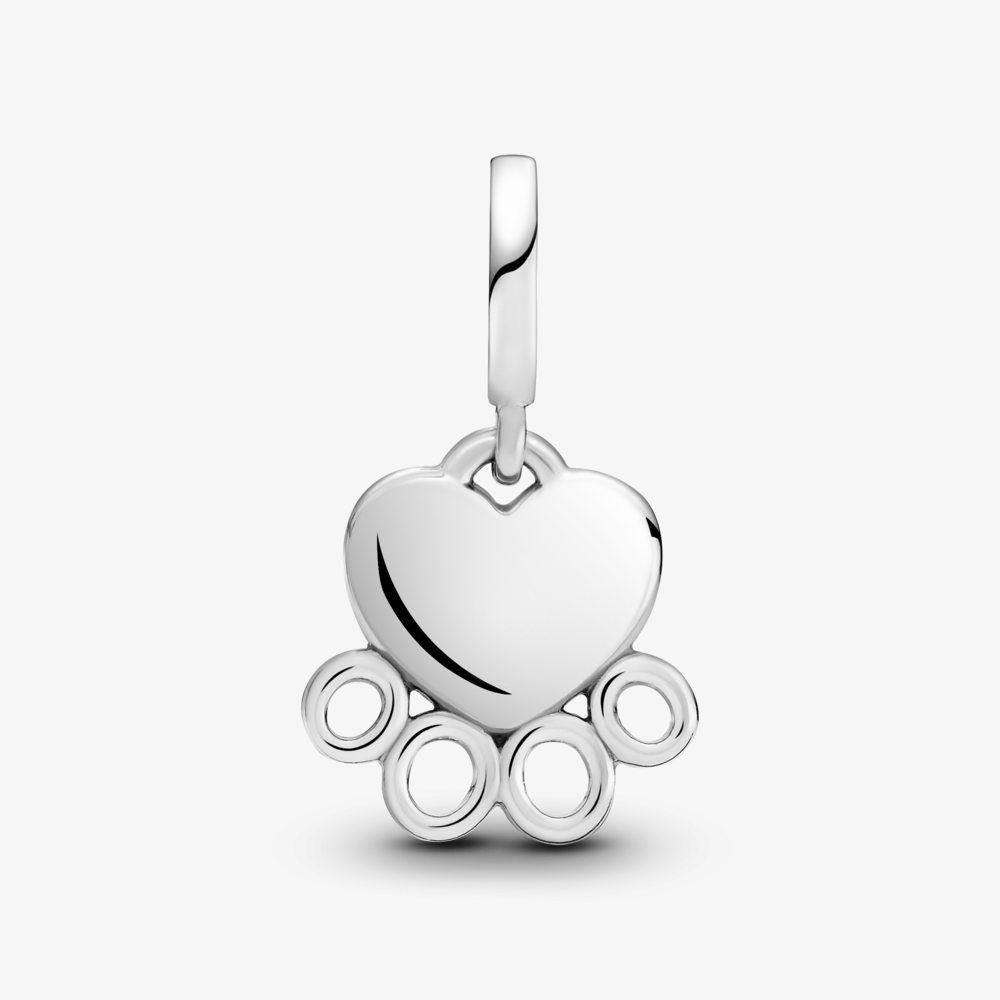 Charm Pendente Patinha Coracao pet