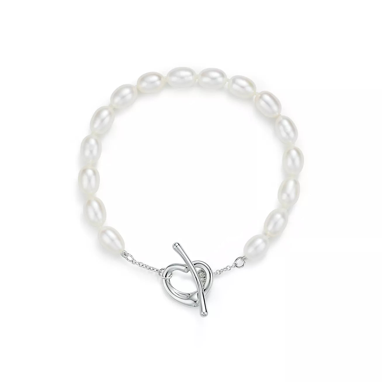 Pulseira de Pérola de Coração Aberto [ENCOMENDA]