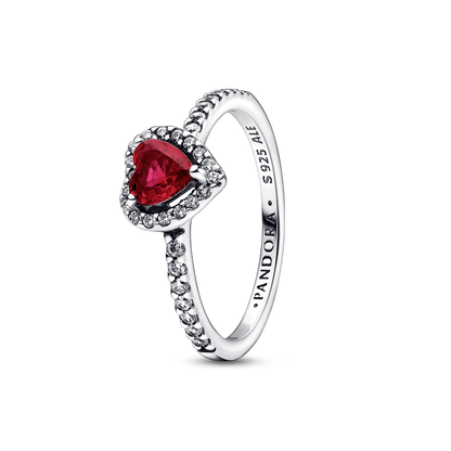 Raised Red Heart Ring