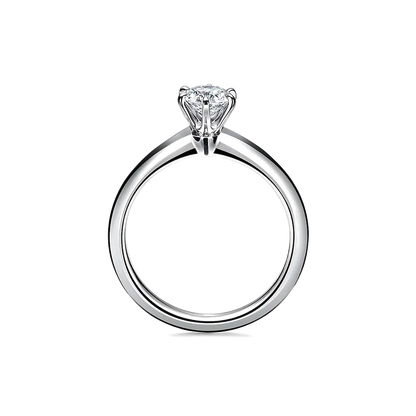Anel - Platina com Diamante de Lapidação Brilhante