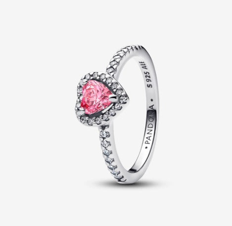 Anel Coração Rosa Cintilante [ENCOMENDA]