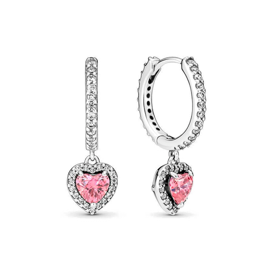 Brincos - Sparkling Halo Heart