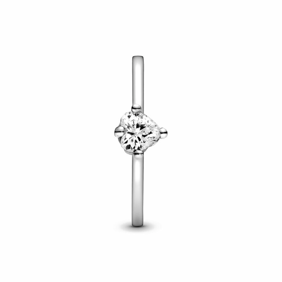 Anel - Clear Heart Solitaire