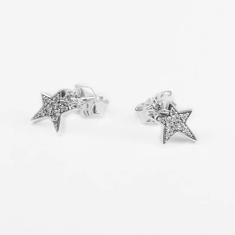 Brincos de Estrelas Assimétricas Cintilantes [ENCOMENDA]