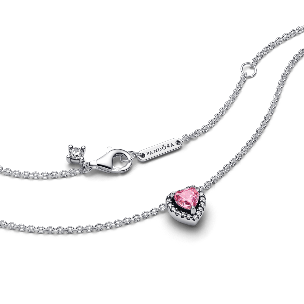 Colar Coração Cintilante Rosa [ENCOMENDA]