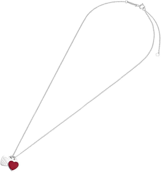 Colar Coração Duplo Vermelho