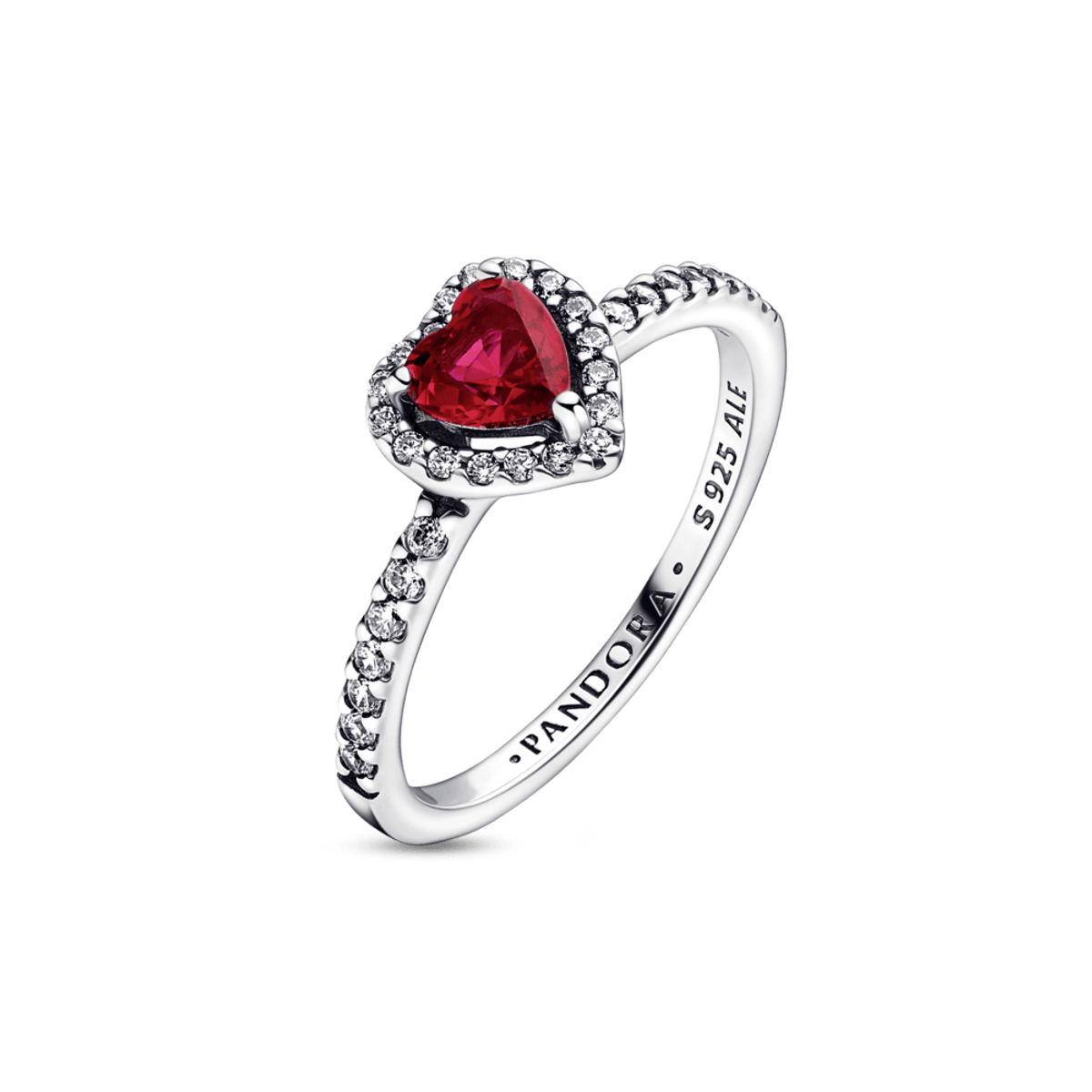 Raised Red Heart Ring