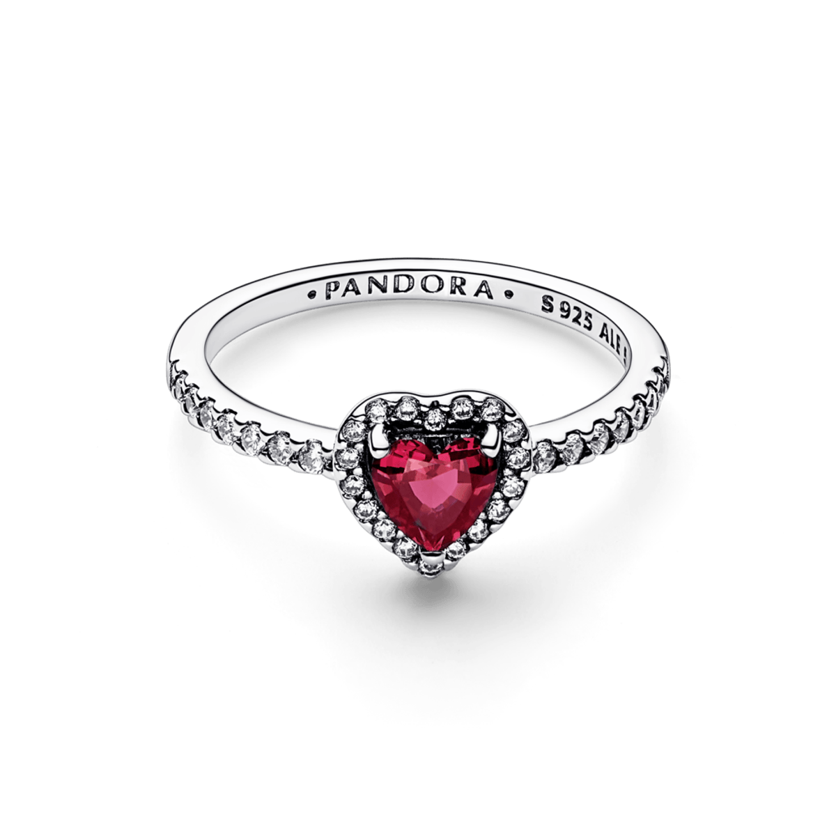 Raised Red Heart Ring