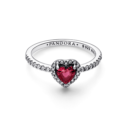 Raised Red Heart Ring