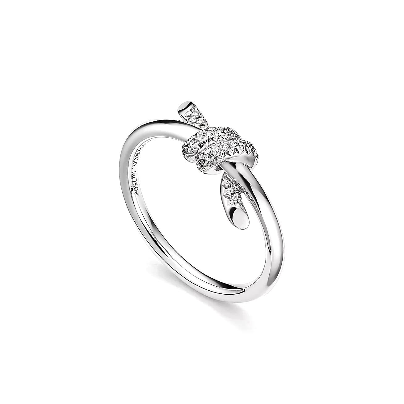 Anel - Ouro Branco com Diamantes