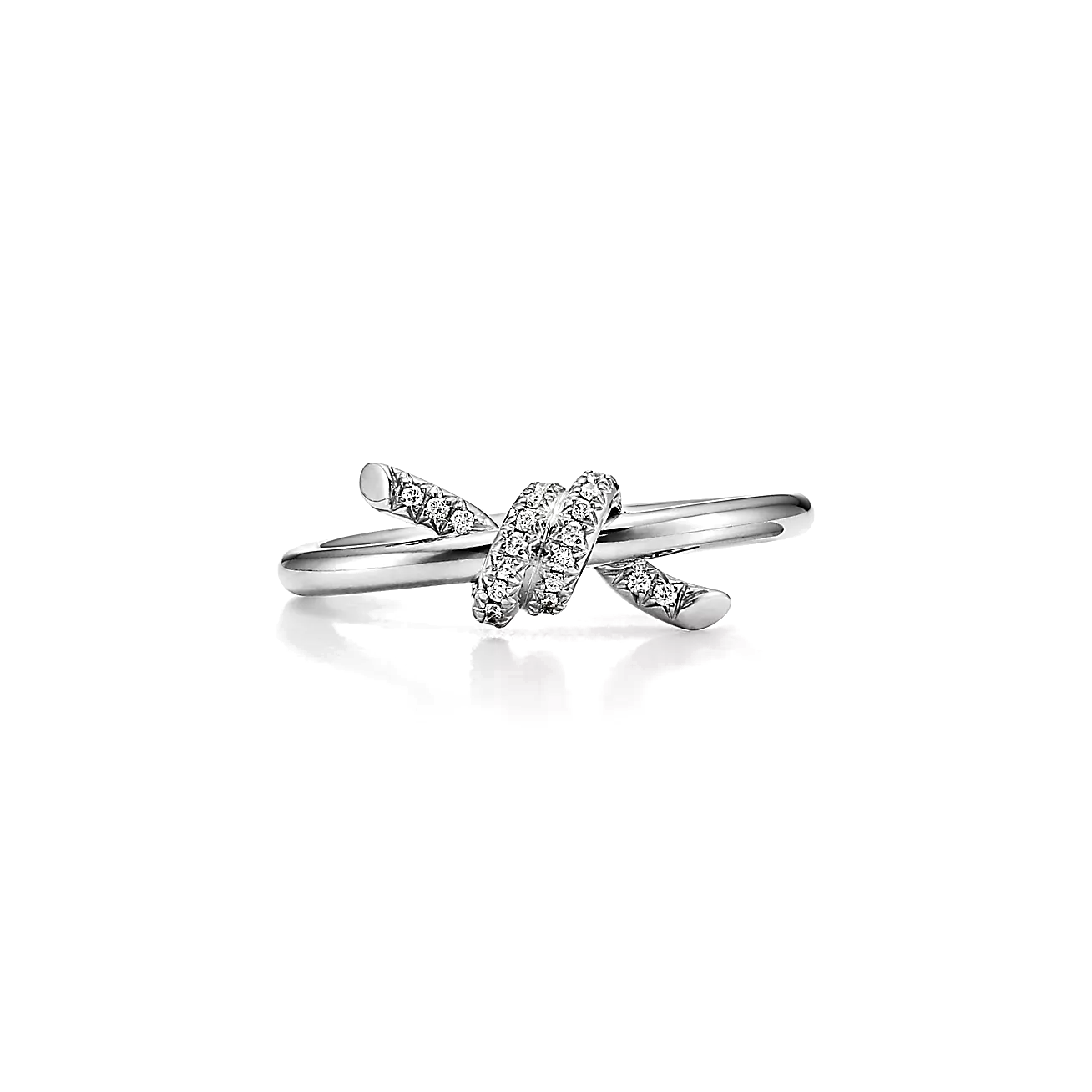 Anel - Ouro Branco com Diamantes