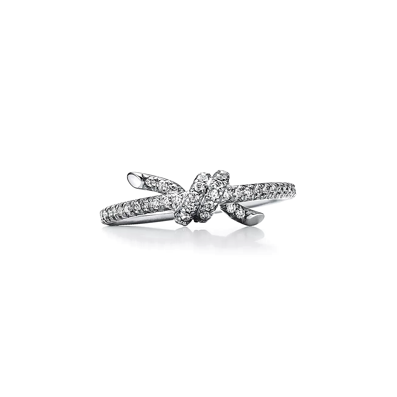 Anel - Ouro Branco com Diamantes